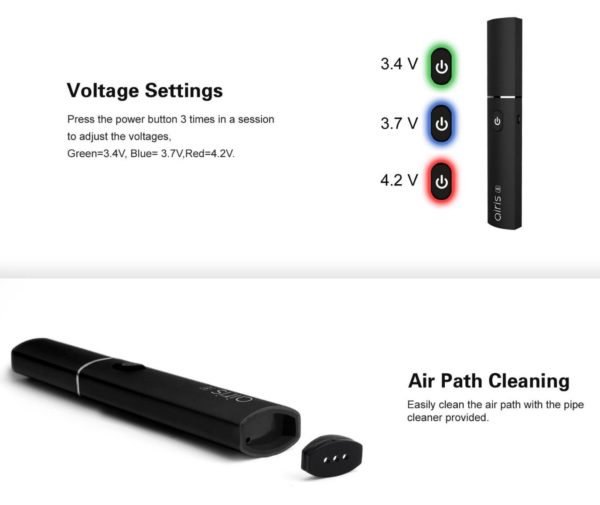 Airis 8 Battery Dab Pen & Nectar Collector Wax Vaporizer