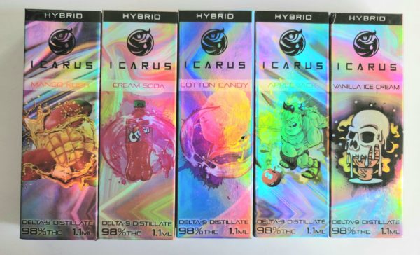 ICARUS Disposable Vape Pens D9 THC Distillate 1.1 Gram