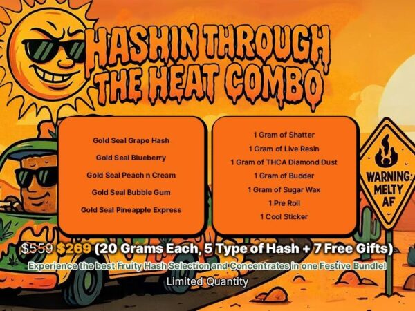 Hashin' Through the Heat 100 Grams Hash Combo +7 Free Gifts - Image 1