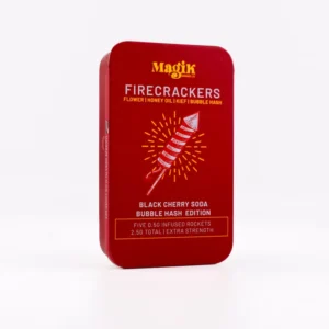 Magik's Firecrackers Infused Pre Roll Joints - Black Cherry Soda Bubble Hash Edition
